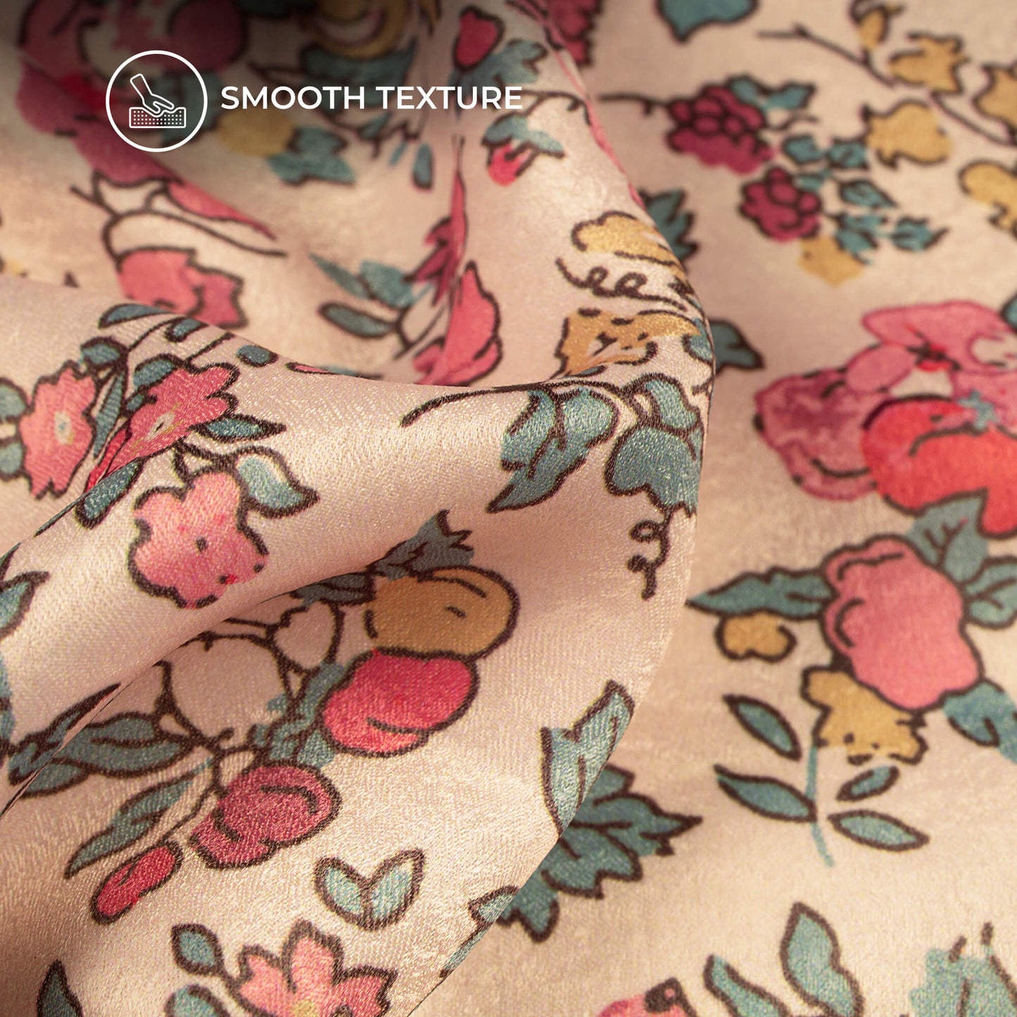 Forever Floral Digital Print Lush Satin Fabric