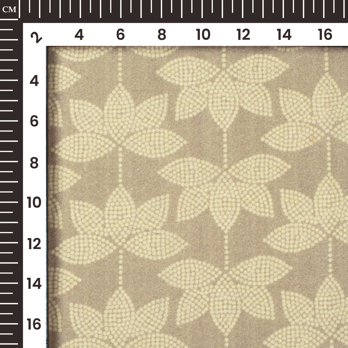 Brown And Beige Kashish Digital Print Cotton Cambric Fabric