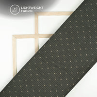Off-White And Green Stripes Digital Print Pure Georgette Fabric