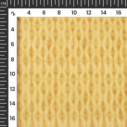 Flax Yellow And Brown Abstract Digital Print Pure Georgette Fabric