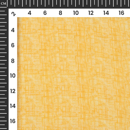 Exclusive Ochre Yellow And Beige Texture Digital Print Pure Cotton Mulmul Fabric