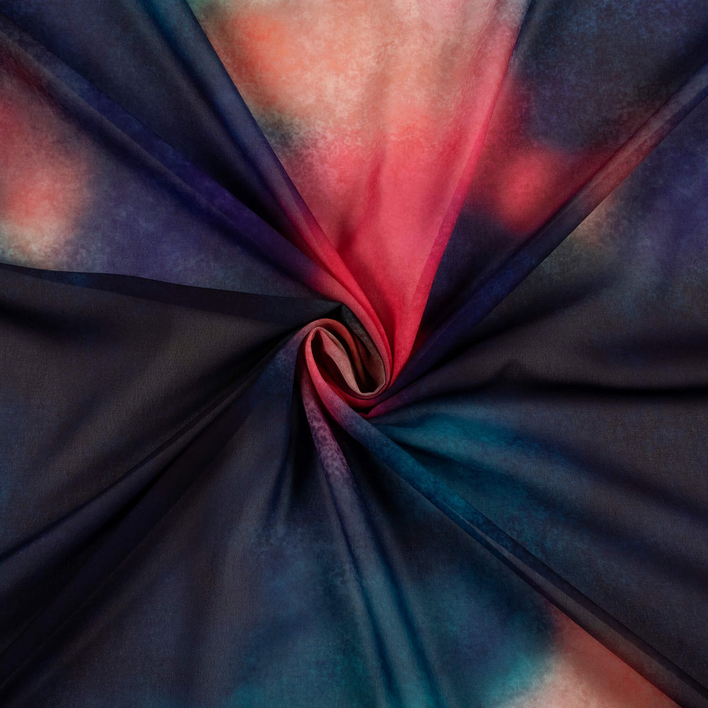 Exclusive Blue Tie And dye Digital Print Georgette Fabric