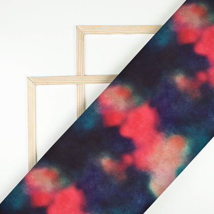 Exclusive Blue Tye And Dye Digital Print Georgette Fabric