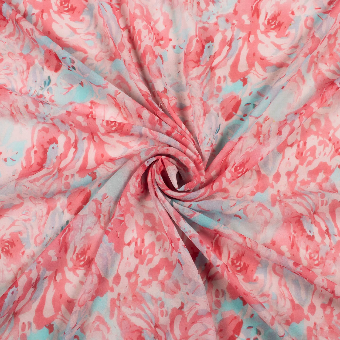 Exclusive Pink Floral Digital Print Georgette Fabric