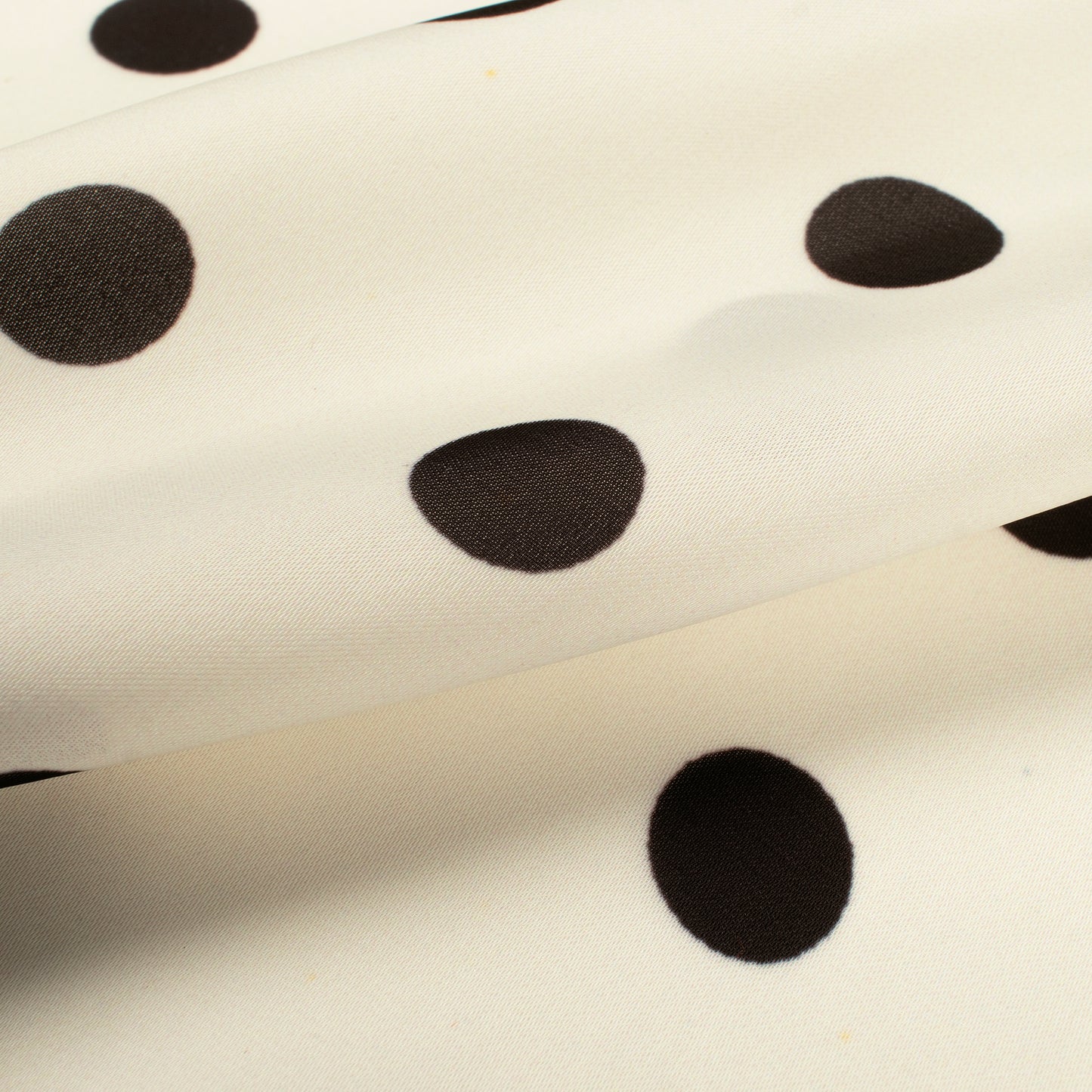 Trendy Polka Dots Digital Print Imported Satin Fabric