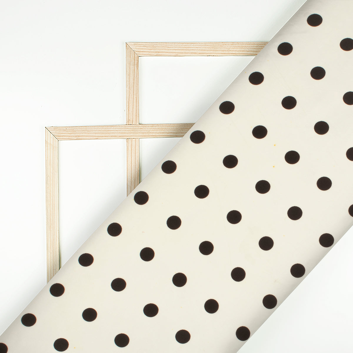 Trendy Polka Dots Digital Print Imported Satin Fabric