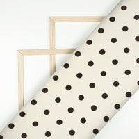 Trendy Polka Dots Digital Print Imported Satin Fabric