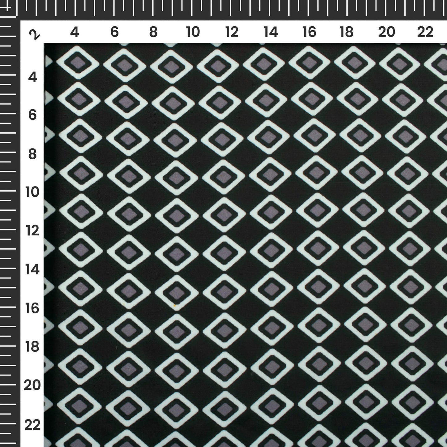 Geometric Digital Print Imported Satin Fabric