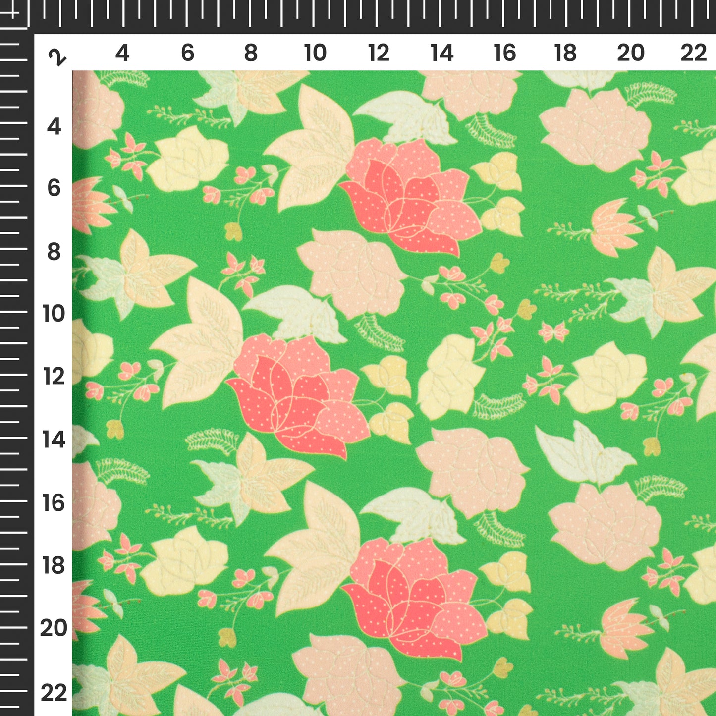 Lovely Floral Digital Print Imported Satin Fabric