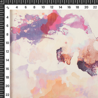 Trendy Tye And Dye Digital Print Chiffon Fabric