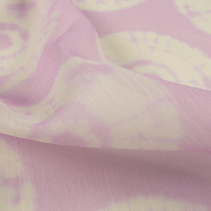 Lavender Geometric Butta Digital Print Chiffon Fabric
