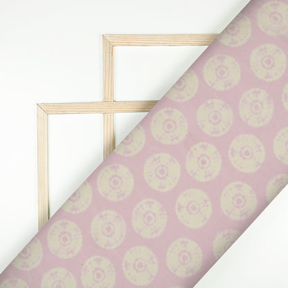 Lavender Geometric Butta Digital Print Chiffon Fabric