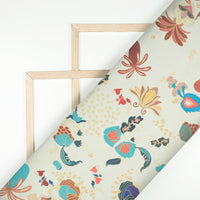 Vintage Vegetable Digital Print Chiffon Fabric