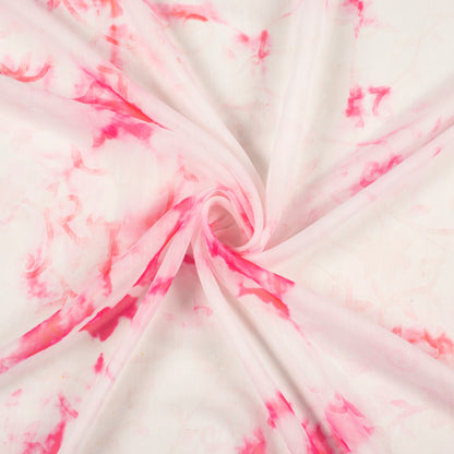 Classy Tye And Dye Digital Print Chiffon Fabric