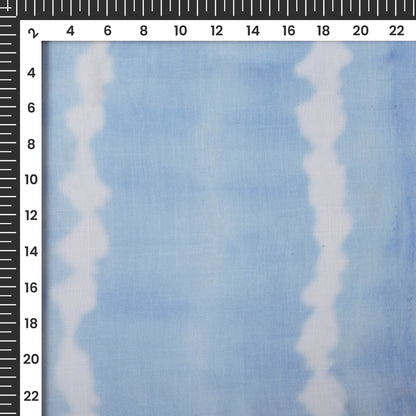 Trendy Blue Shiiborii Digital Print Bemberg Chiffon Fabric