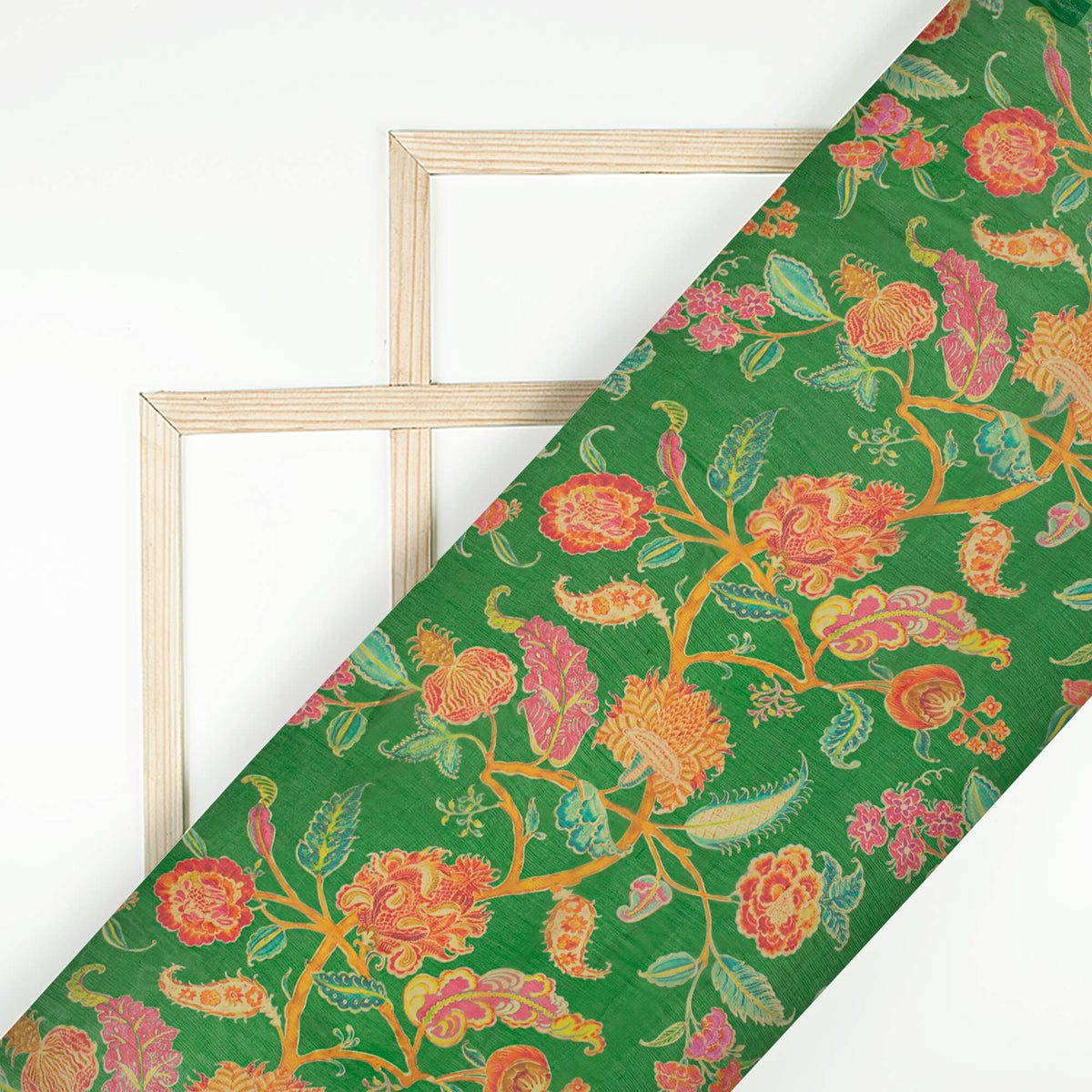 Exclusive Floral Digital Print Bemberg Chiffon Fabric