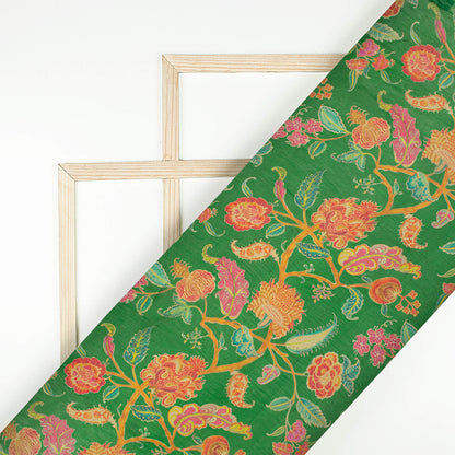 Exclusive Floral Digital Print Bemberg Chiffon Fabric