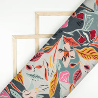 Exclusive Mutli Color Floral Digital Print Premium Swiss Linen Fabric