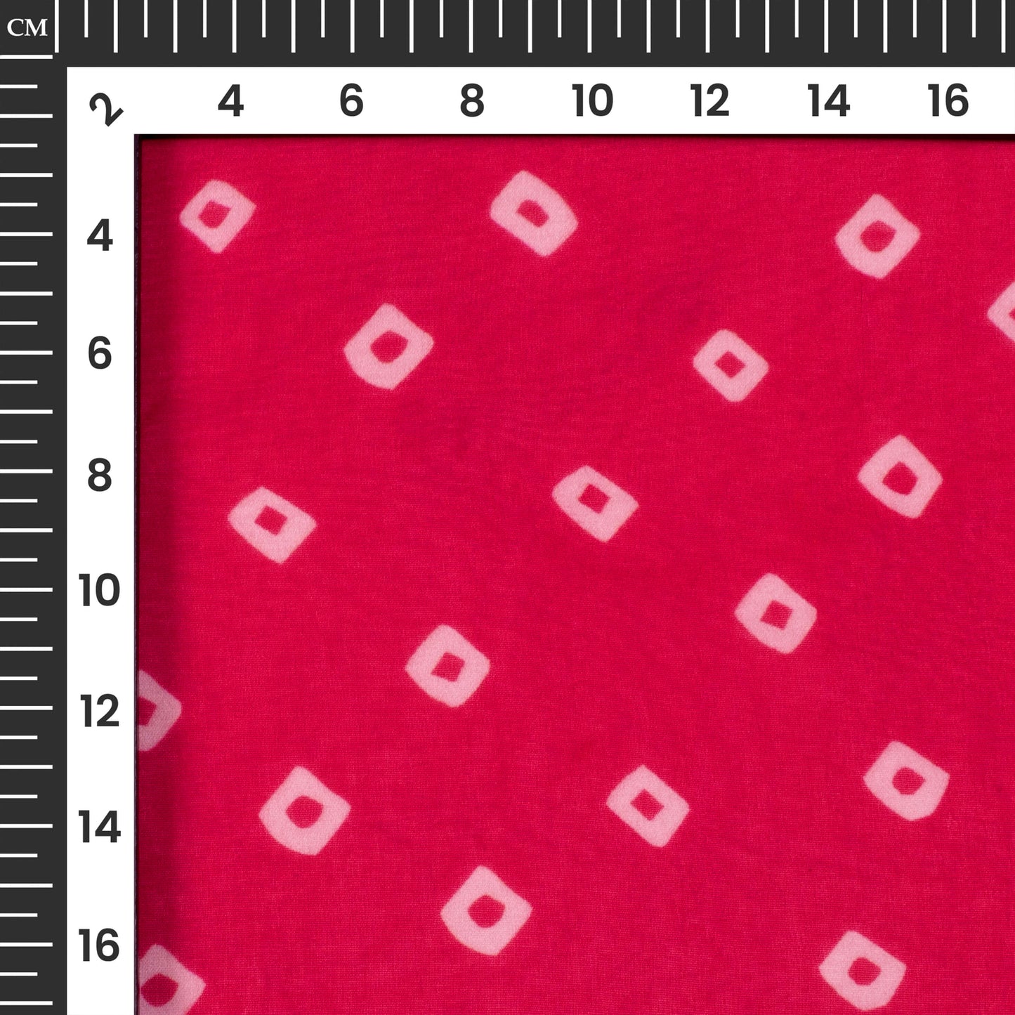 Magenta Pink And White Bandhani Digital Print Pure Georgette Fabric
