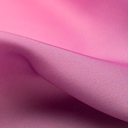 Fuchsia Pink And Yellow Digital Print Imported Satin Fabric
