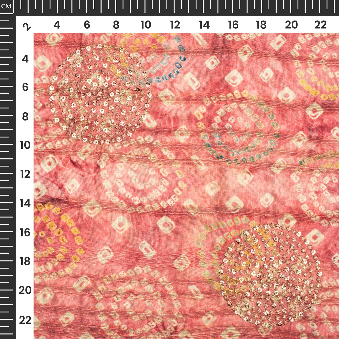 Trendy Pink Bandhanii Digital Print Butta Sequins Embroidery On Herita ...