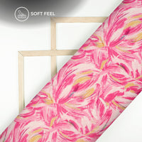 Exclusive Abstract Digital Print Japan Satin Fabric