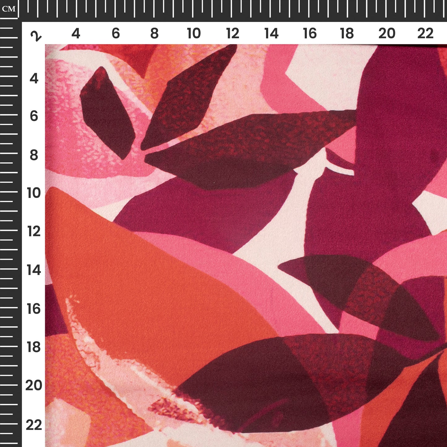 Sangria Purple And Red Floral Digital Print Japan Satin Fabric