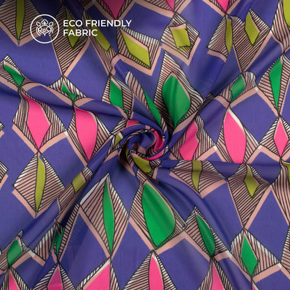 Trendy Geometric Digital Print Georgette Fabric