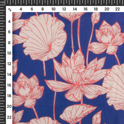 Exclusive Floral Digital Print Organza Satin Fabric