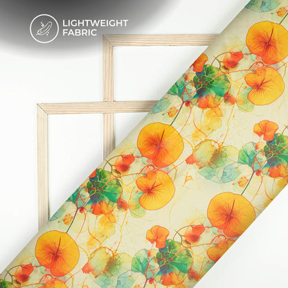 Attractive Lefage Digital Print Organza Satin Fabric