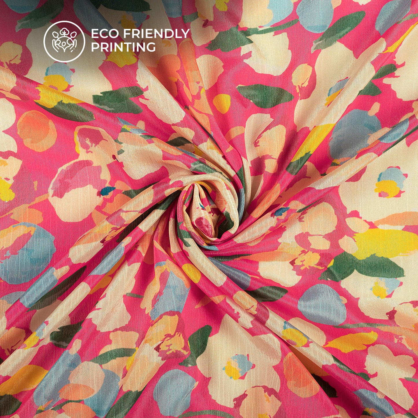 Attractive Floral Digital Print Poly Chinnon Chiffon Fabric