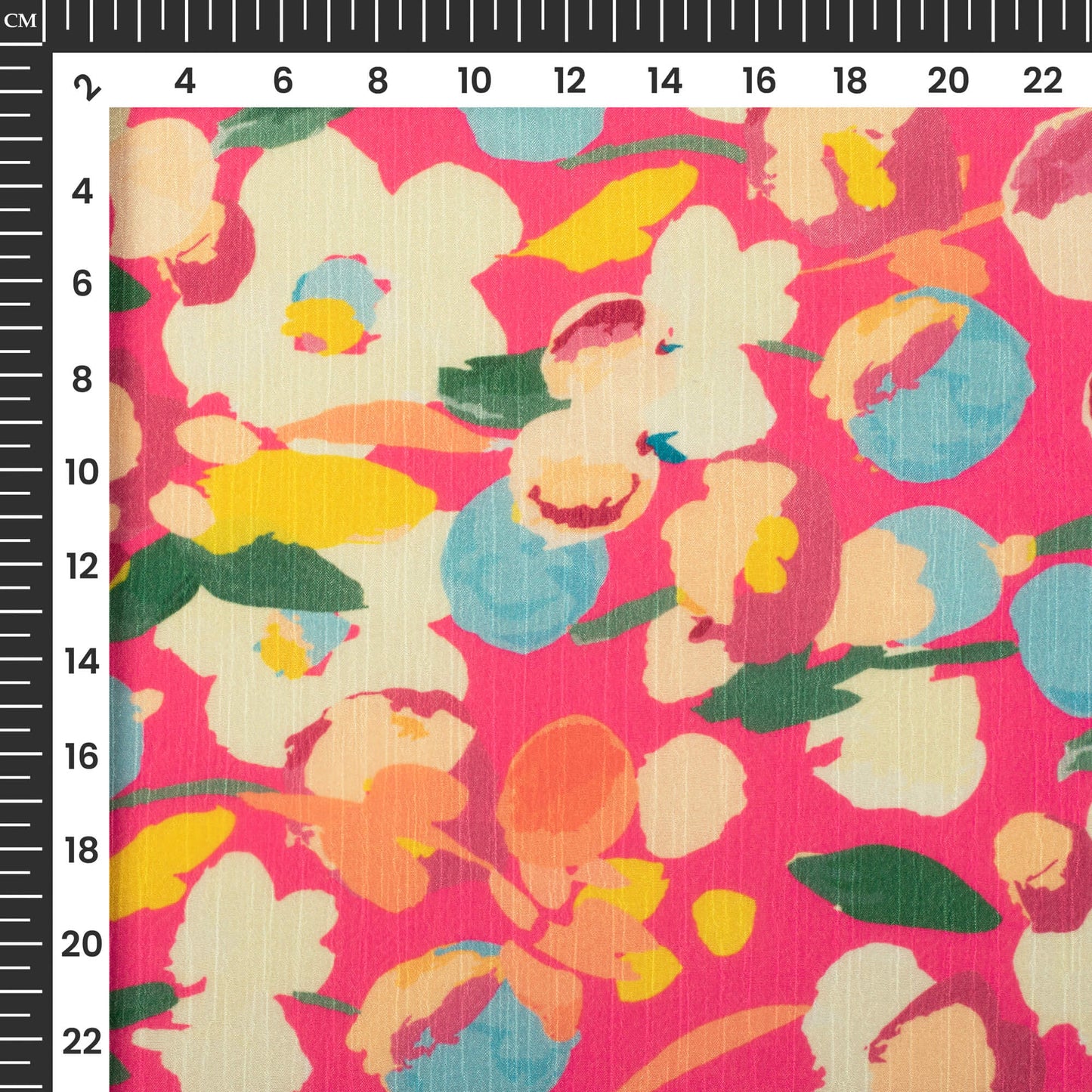 Attractive Floral Digital Print Poly Chinnon Chiffon Fabric