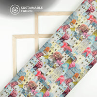 Quirky Digital Print Poly Glazed Cotton Fabric