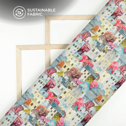 Quirky Digital Print Poly Glazed Cotton Fabric