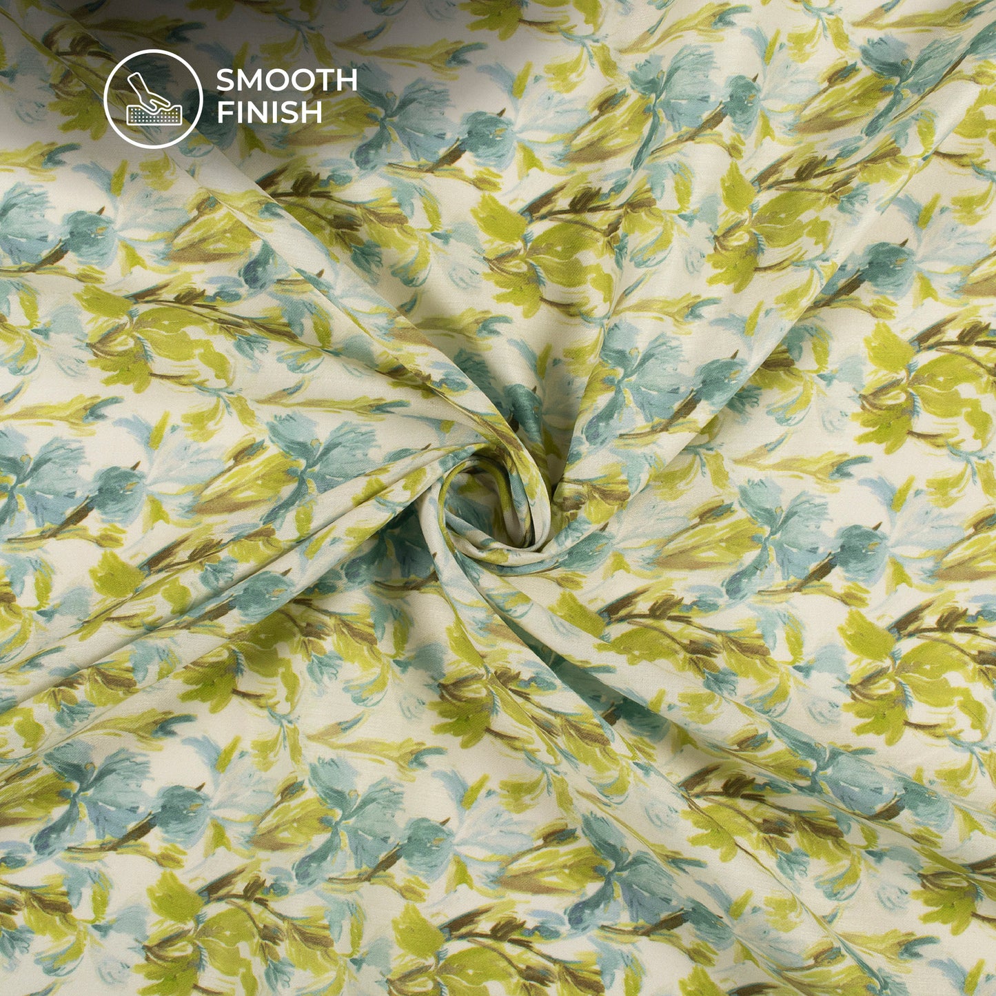 Leafage Digital Print Poly Glazed Cotton Fabric