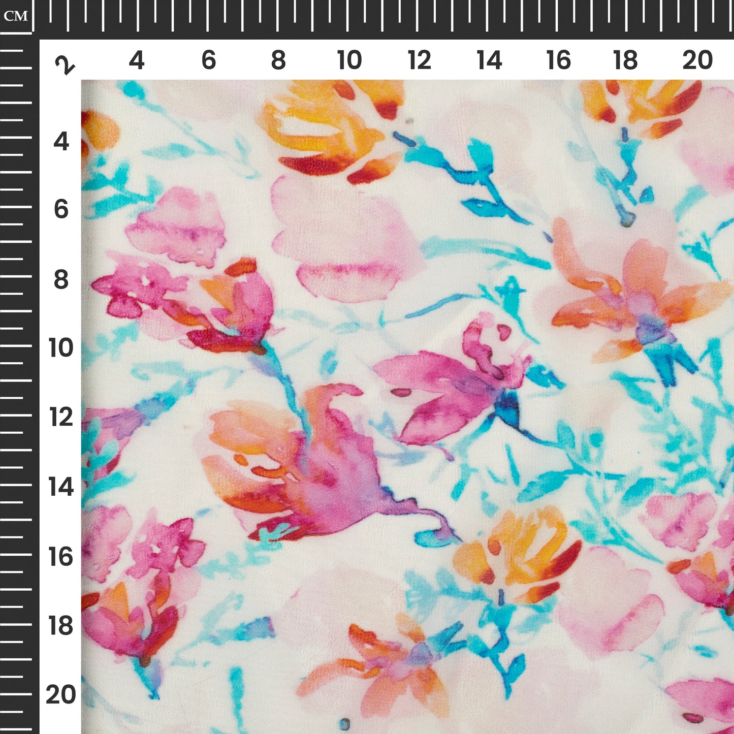 Gorgeous Pink Floral Digital Print Pure Georgette Fabric