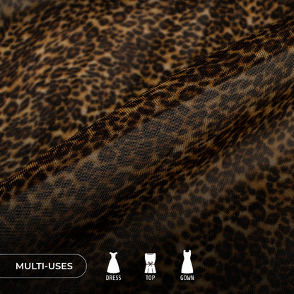 Trendy Animal Digital Print Pure Organza Fabric