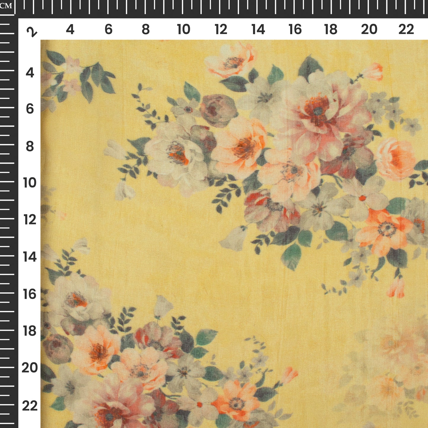 Attractive Floral Digital Print Pure Organza Fabric