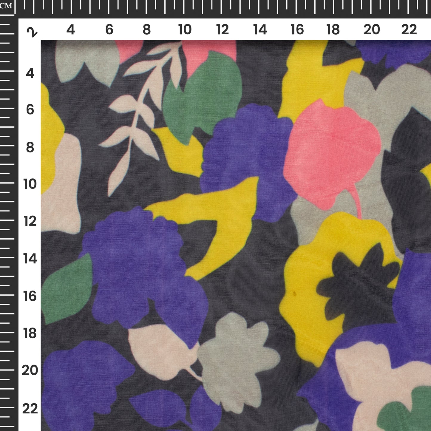 Stylish Multi-Color Floral Digital Print Pure Organza Fabric