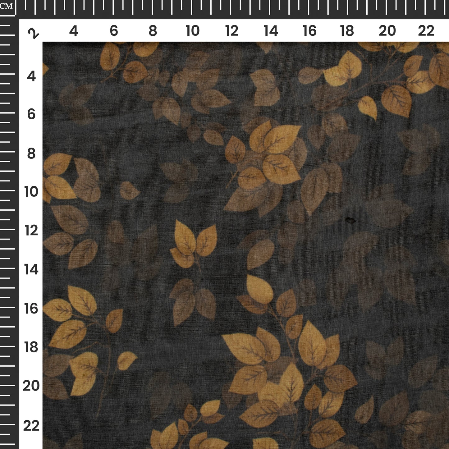 Trendy Leafage Digital Print Pure Organza Fabric