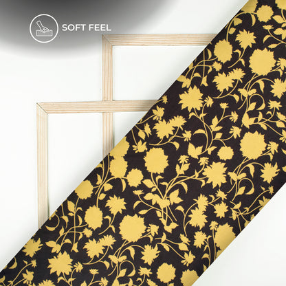 Attractive Floral Digital Print Japan Satin Fabric