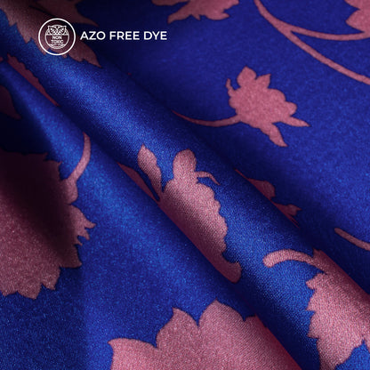 Royal Floral Digital Print Japan Satin Fabric