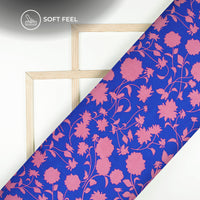 Royal Floral Digital Print Japan Satin Fabric