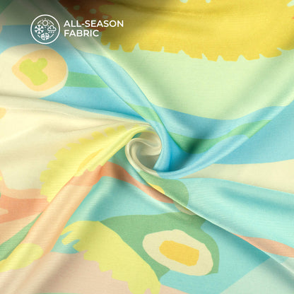Exclusive Floral Digital Print Chiffon Satin Fabric