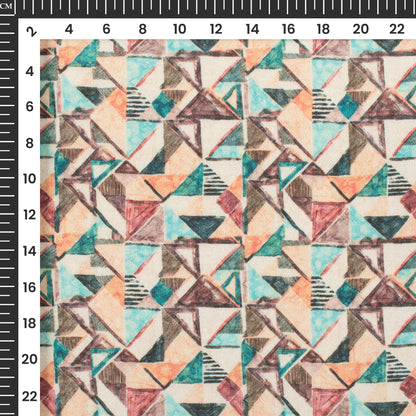 Trendy Geometric Digital Print Crepe Silk Fabric