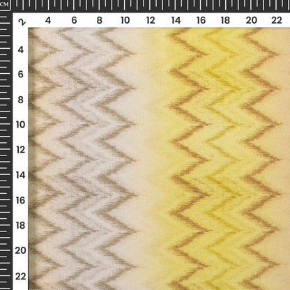 Stunning Chevron Digital Print Crepe Silk Fabric
