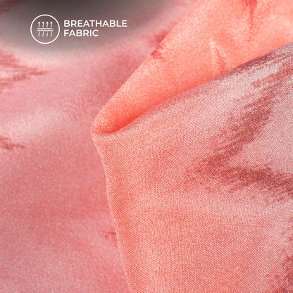 Lovely Pink Chevron Digital Print Crepe Silk Fabric