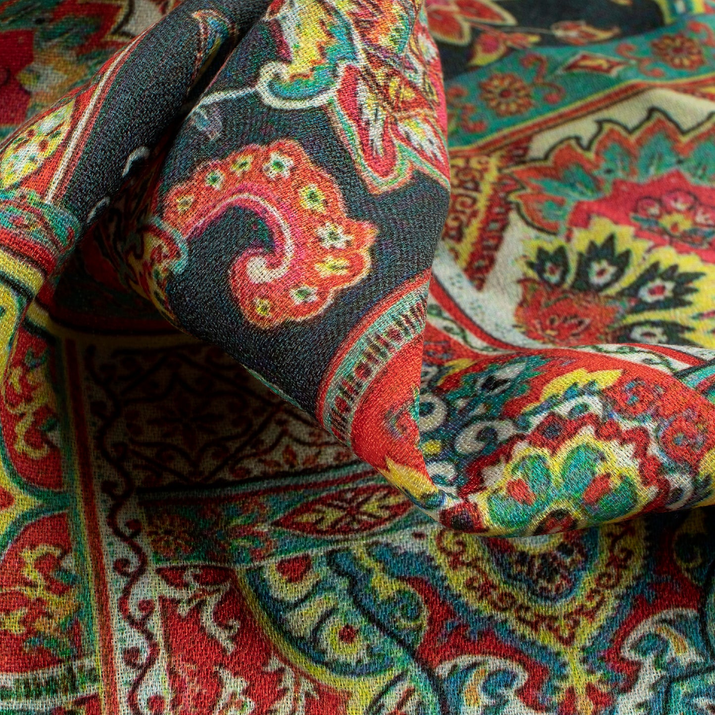 Beautiful Traditional Digital Print Moss Crepe Fabric