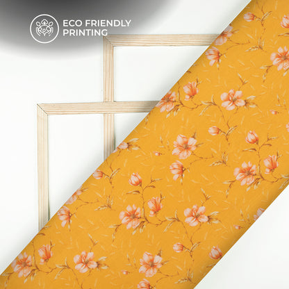 Floral Digital Print Poly Chinnon Chiffon Fabric
