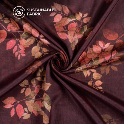 Vintage Floral Digital Print Poly Chinnon Chiffon Fabric
